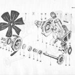 rubber under water pump case, Citroen HY after 1963, connection to the water tube of the cylinder head. Original Nr. ZC9472409U